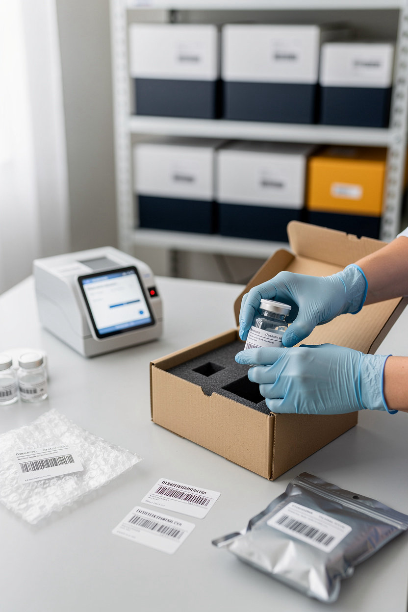 EllaAmino Labs secure professional packaging and fast fulfillment for research-grade peptides