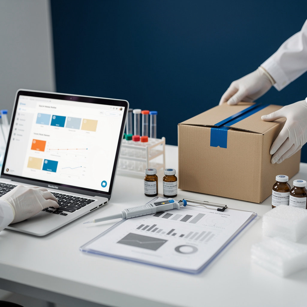 EllaAmino Labs research-grade peptide ordering process - step-by-step guide from selection to delivery